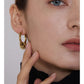 Opes Robur GOLD TRIPLE TEXTURE HOOPS